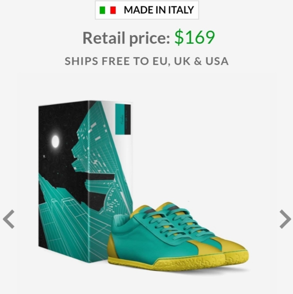 High end Italian leather sneakers